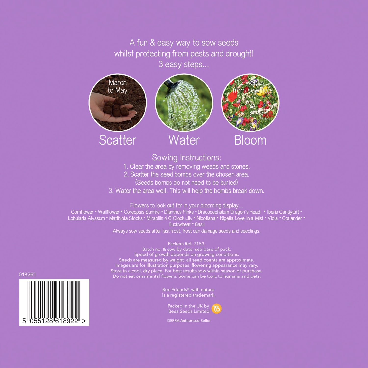 Bee Friends Seed Bombs – 20 Wildflower Seed Bombs – Rainbow Mix