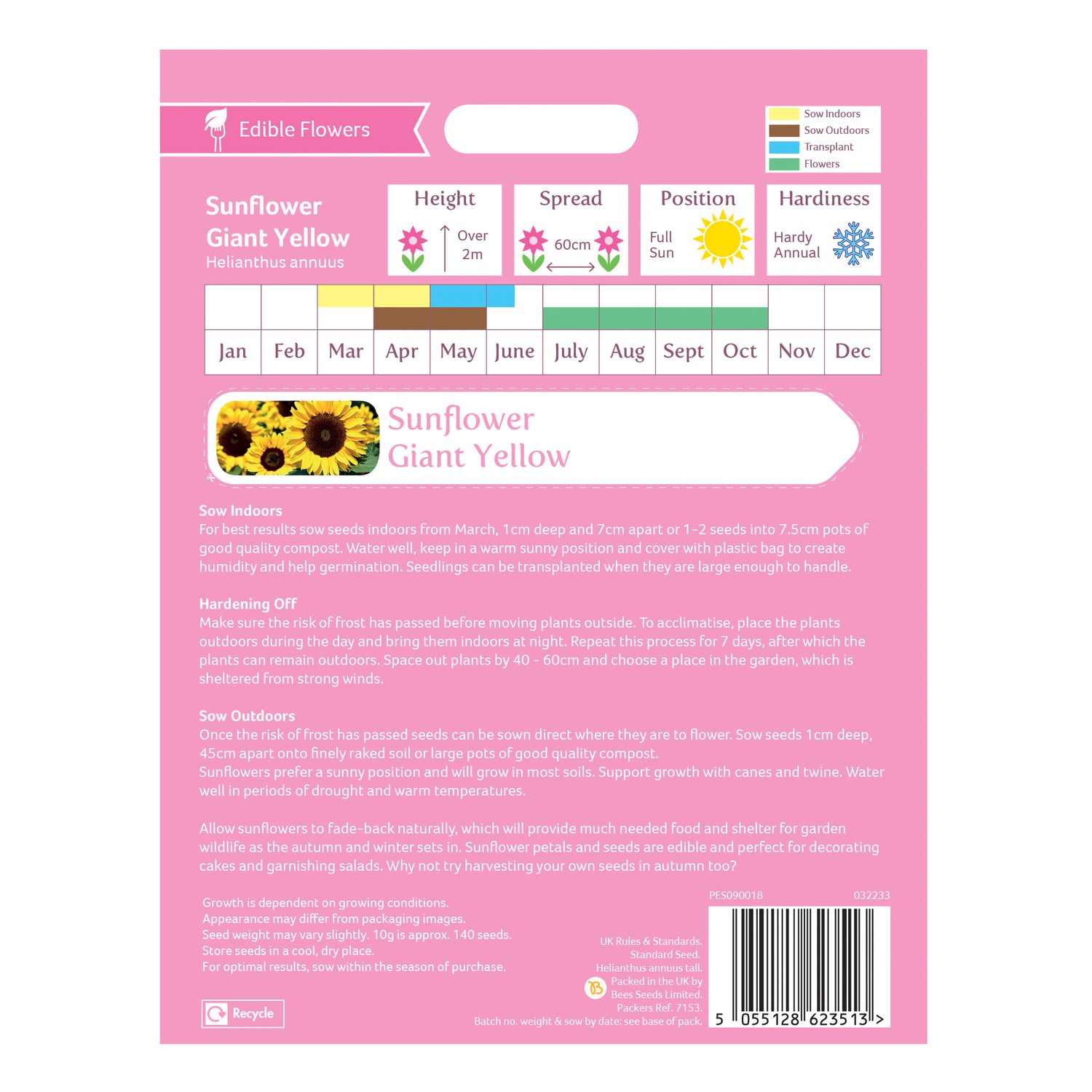 Speedy Seed® Max-Fill Giant Sunflowers – Over 100 Seeds