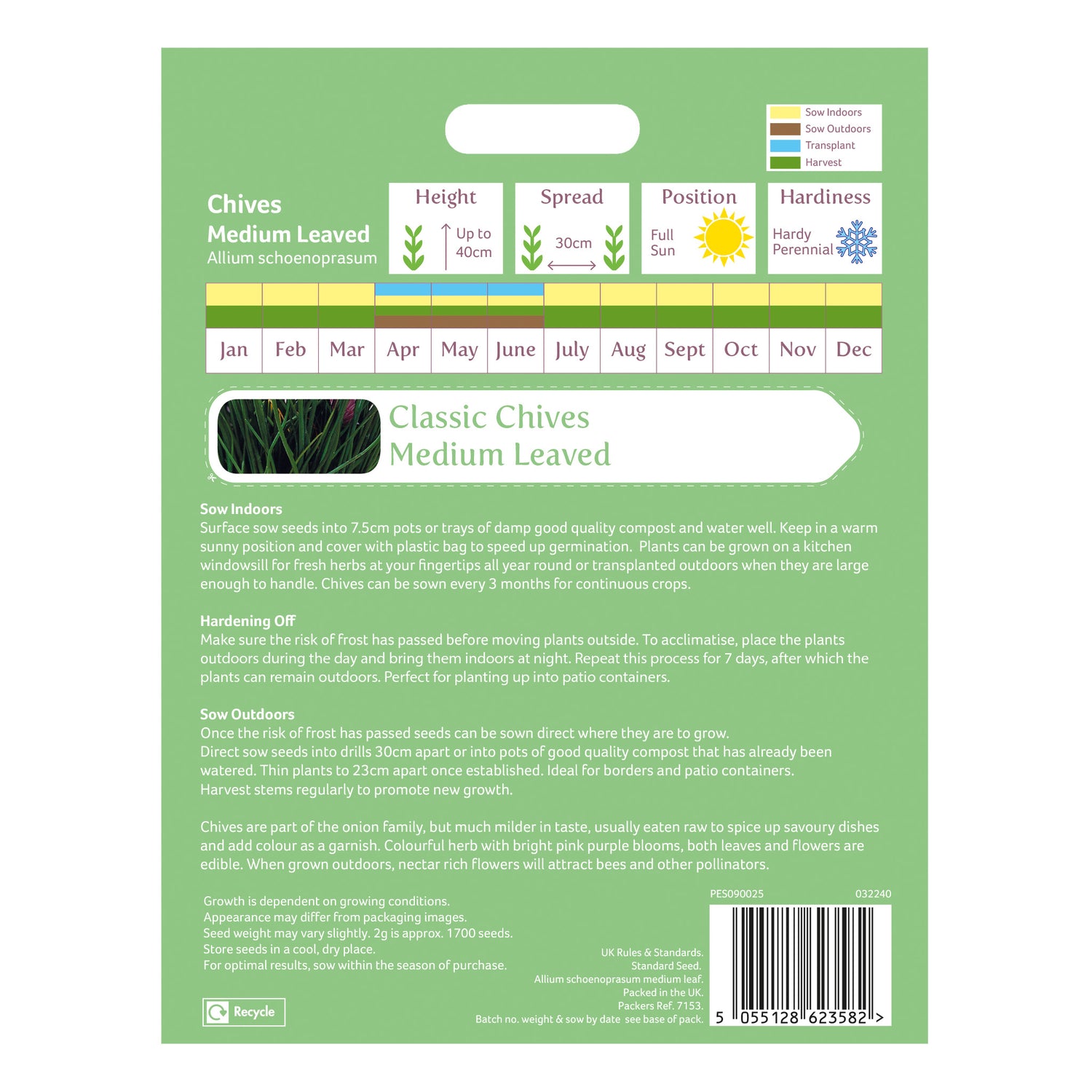 Speedy Seed® Max-Fill Chives - Over 1,700 Seeds