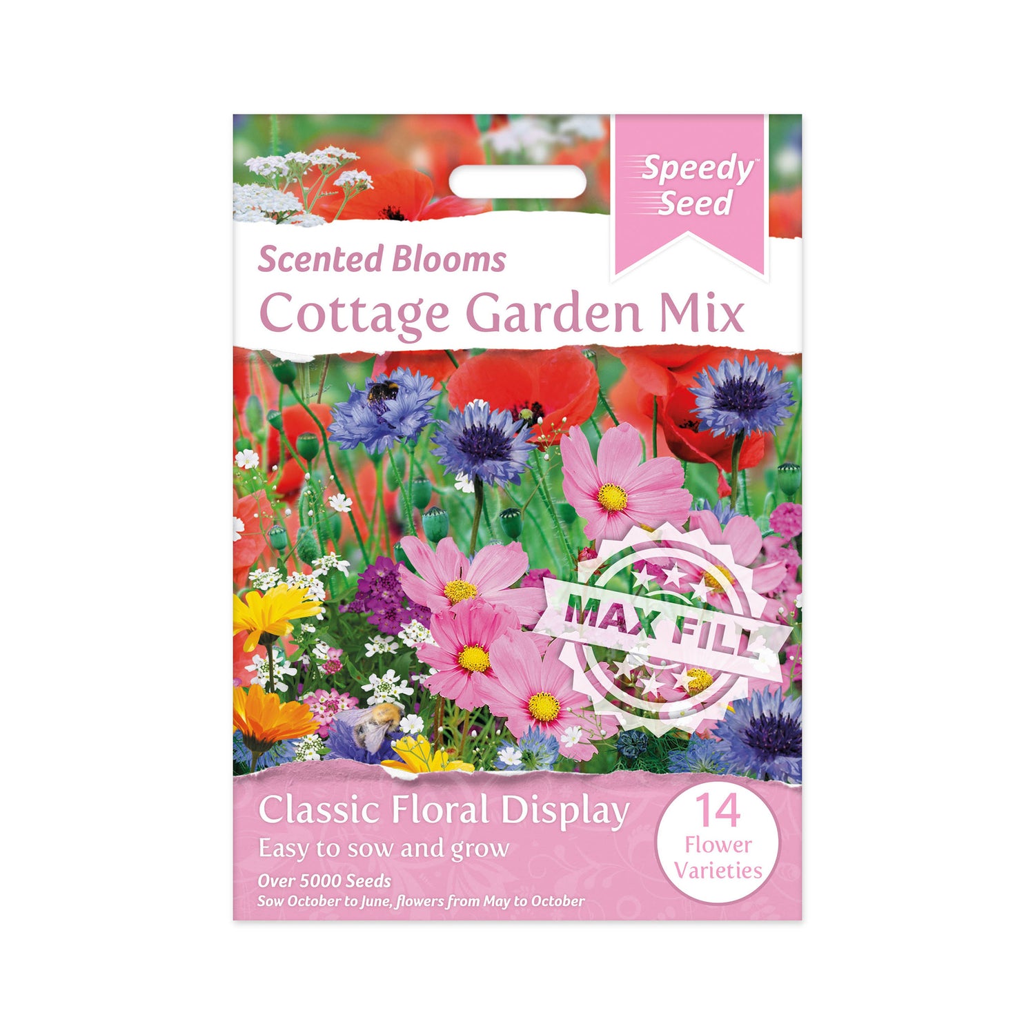 Speedy Seed® Max-Fill Cottage Garden Mix – Over 5,000 Seeds