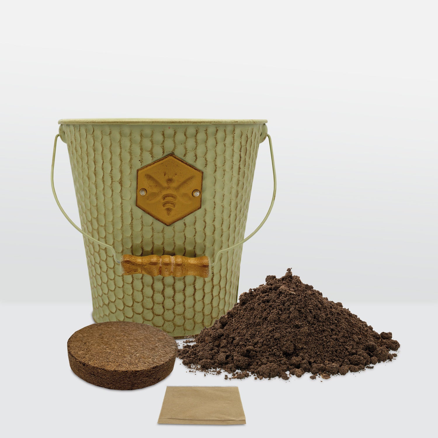 Bee Friends Wildflower Seeds Grow Your Own Kit in Honeycomb Bucket Planter