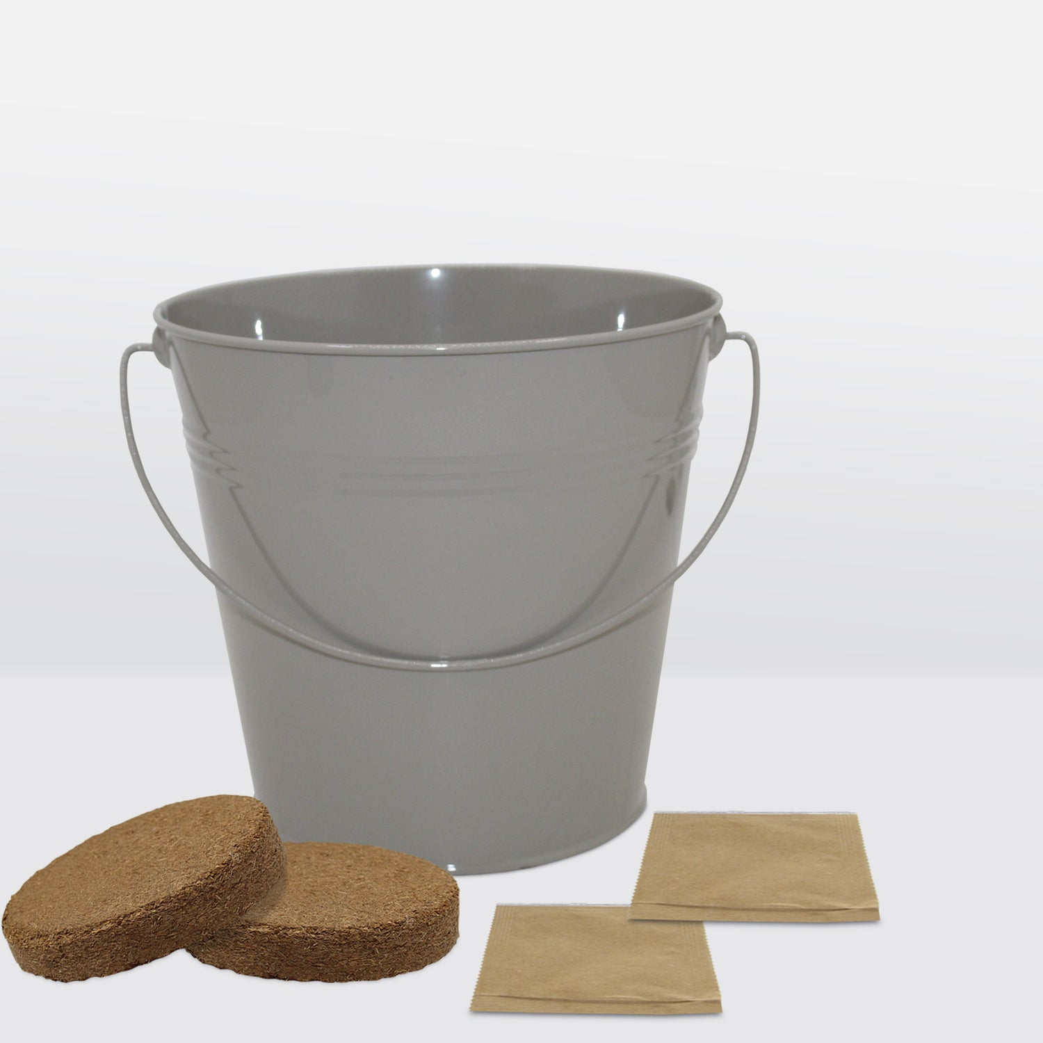 Sow Nurtured Cayenne Chilli Seeds Grow Kit in Grey Bucket Planter