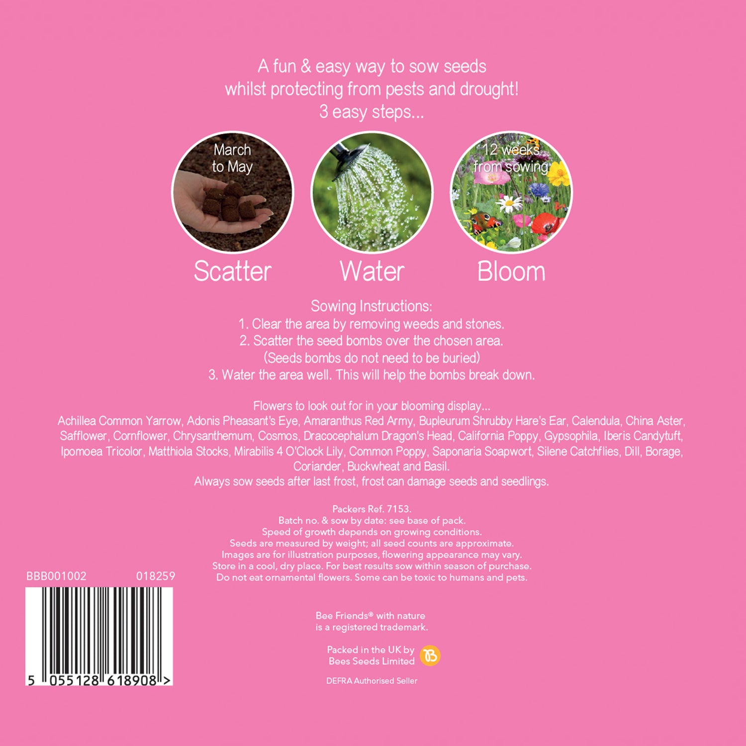 Bee Friends Seed Bombs – 20 Wildflower Seed Bombs – Butterfly Mix