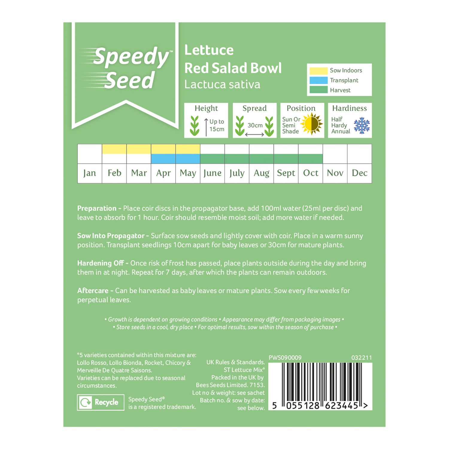 Speedy Seed® Lettuce Mini Propagator Grow Kit