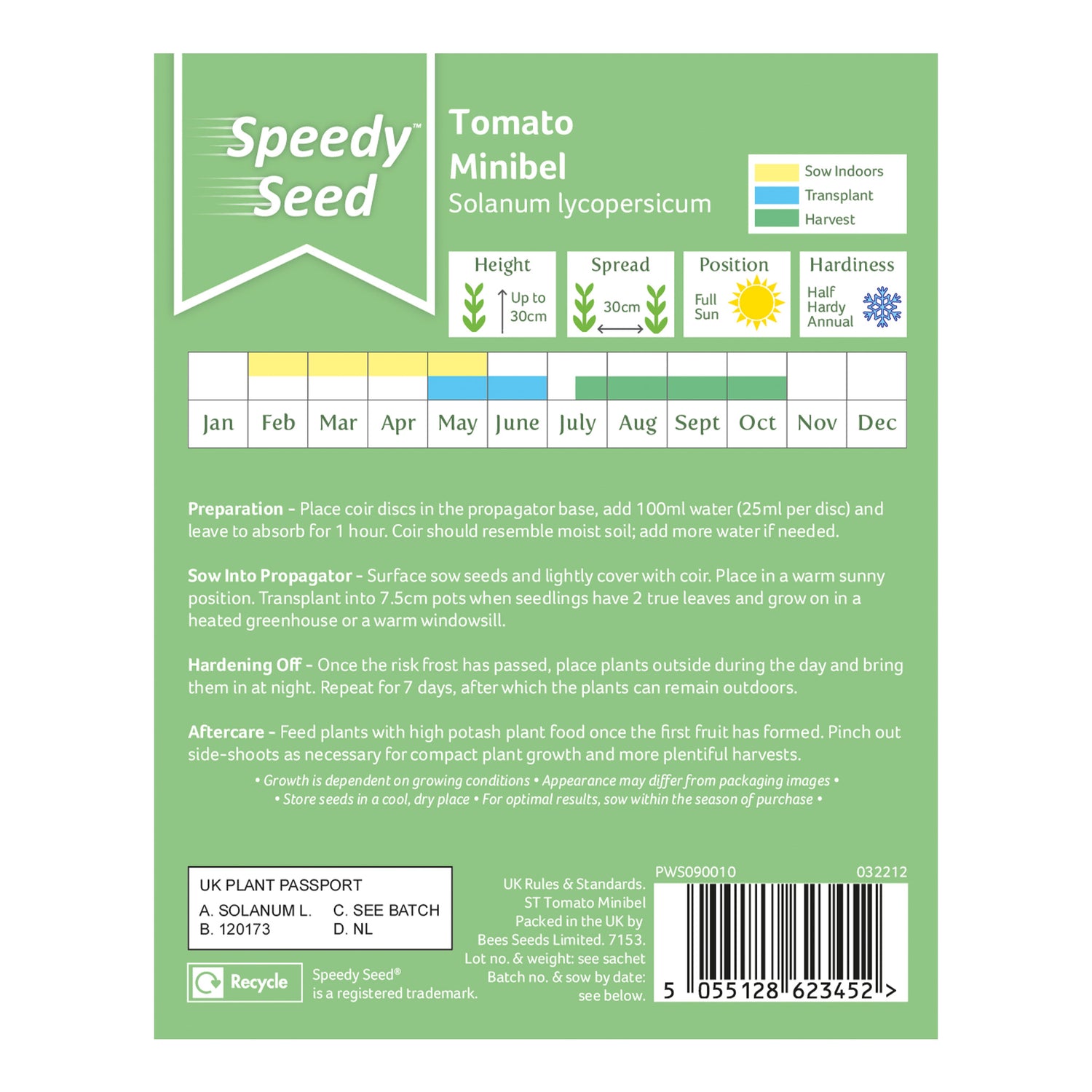Speedy Seed® Tomato Mini Propagator Grow Kit