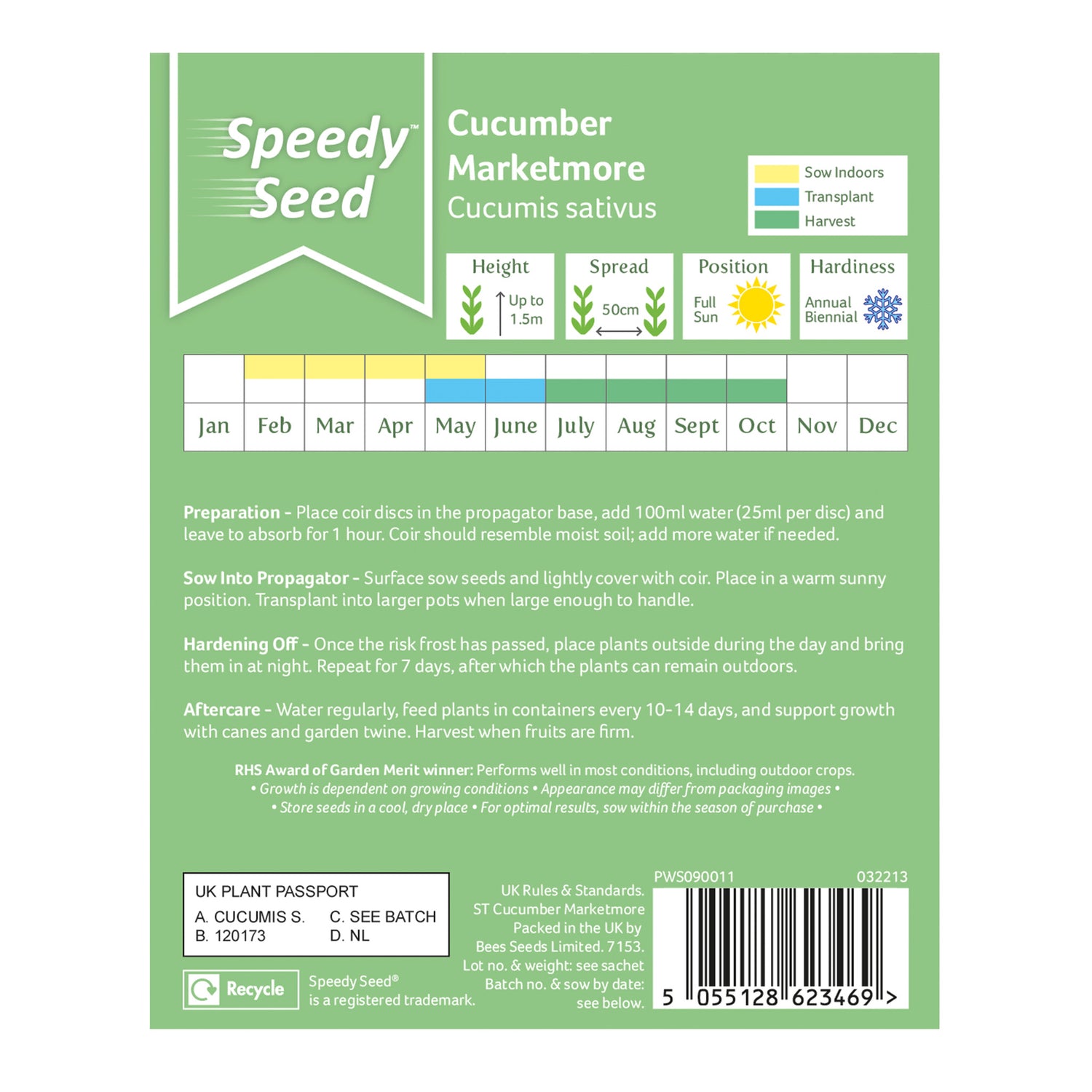 Speedy Seed® Cucumber Mini Propagator Grow Kit
